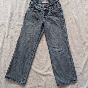 Hollister Low Rise Baggy Jeans Women's 000s W23 Medium Wash Denim